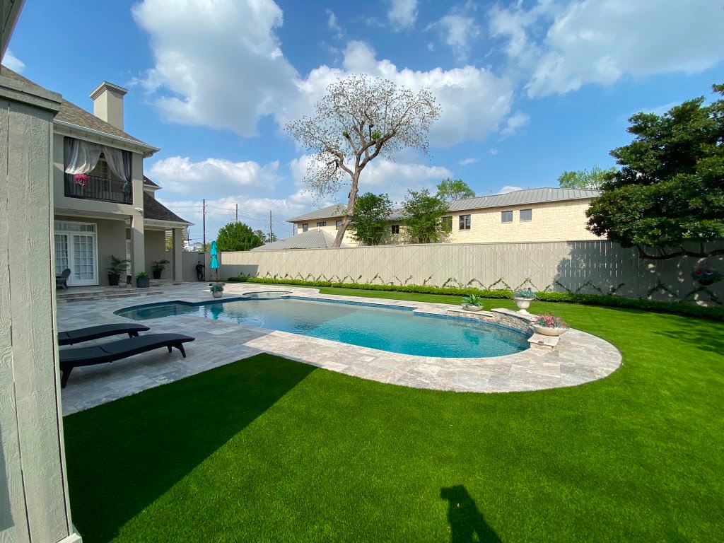 Residential lawn maintenance and edging project